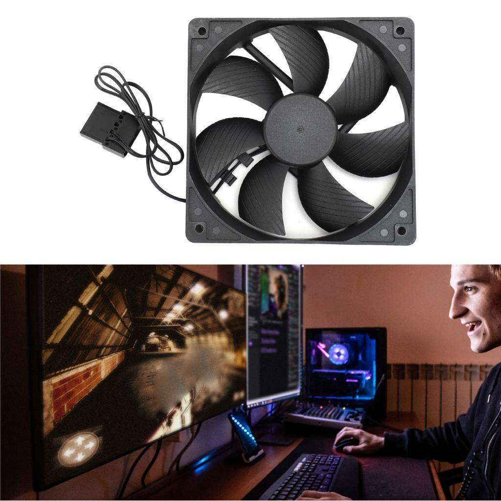 Ilikestore Computer PC Case Fan 120x120x25mm Dual Ball Bearing Cooler ...