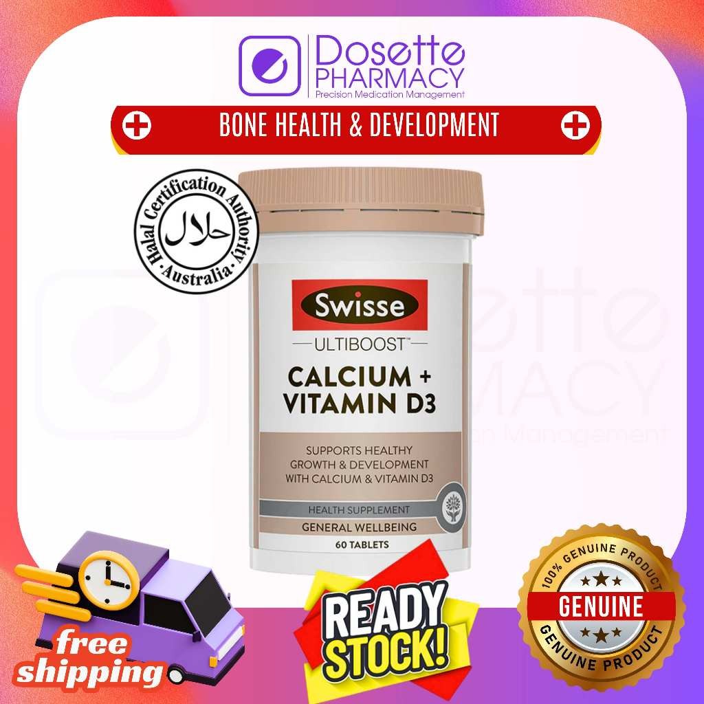 SWISSE UB CALCIUM + VITAMIN D 60S (CALCIUM CITRATE) BONE HEALTH