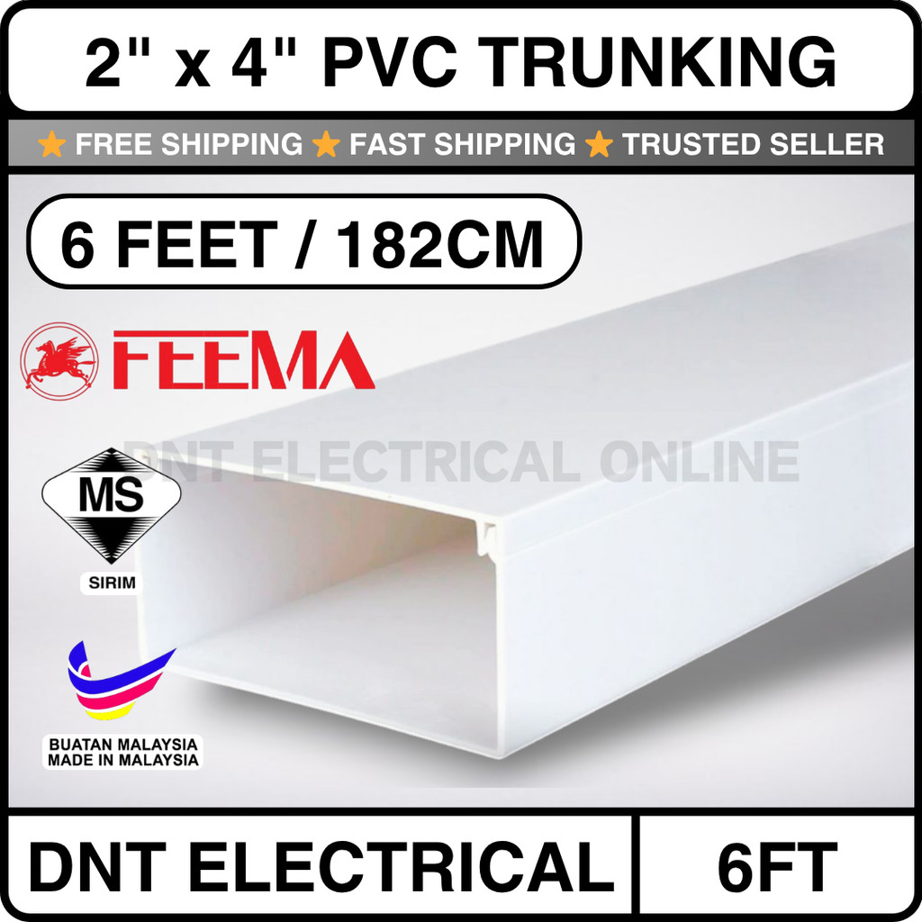 (6FEET / 182CM) 50mm x 100mm - Wiring Casing Electrical Casing Trunking ...