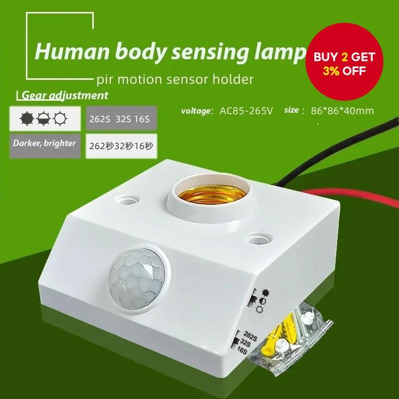 Smart LED Lamp Base with Light Control Switch, Socket Adapter ...