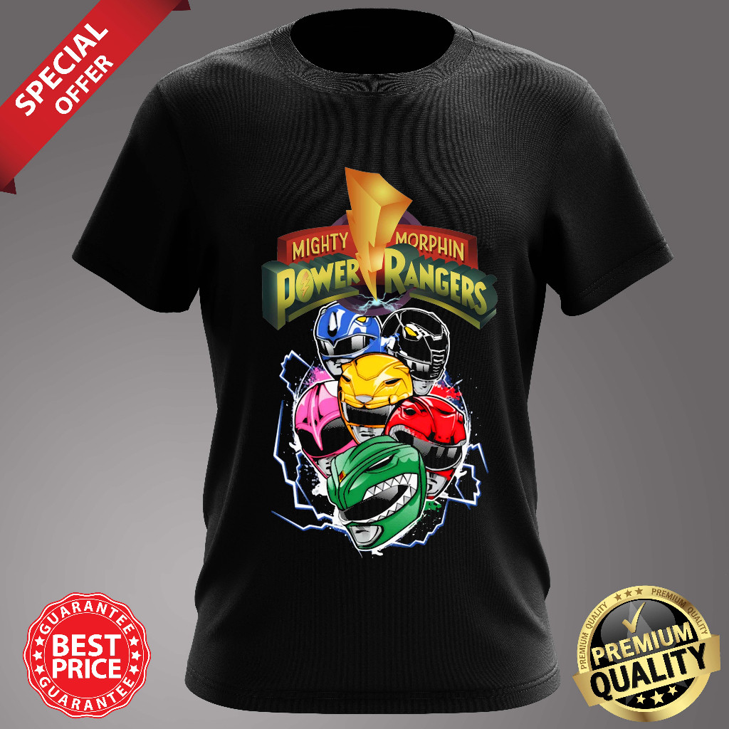 Mighty Morphin Power Rangers Retro T shirt | 100% Cotton, Unisex ...
