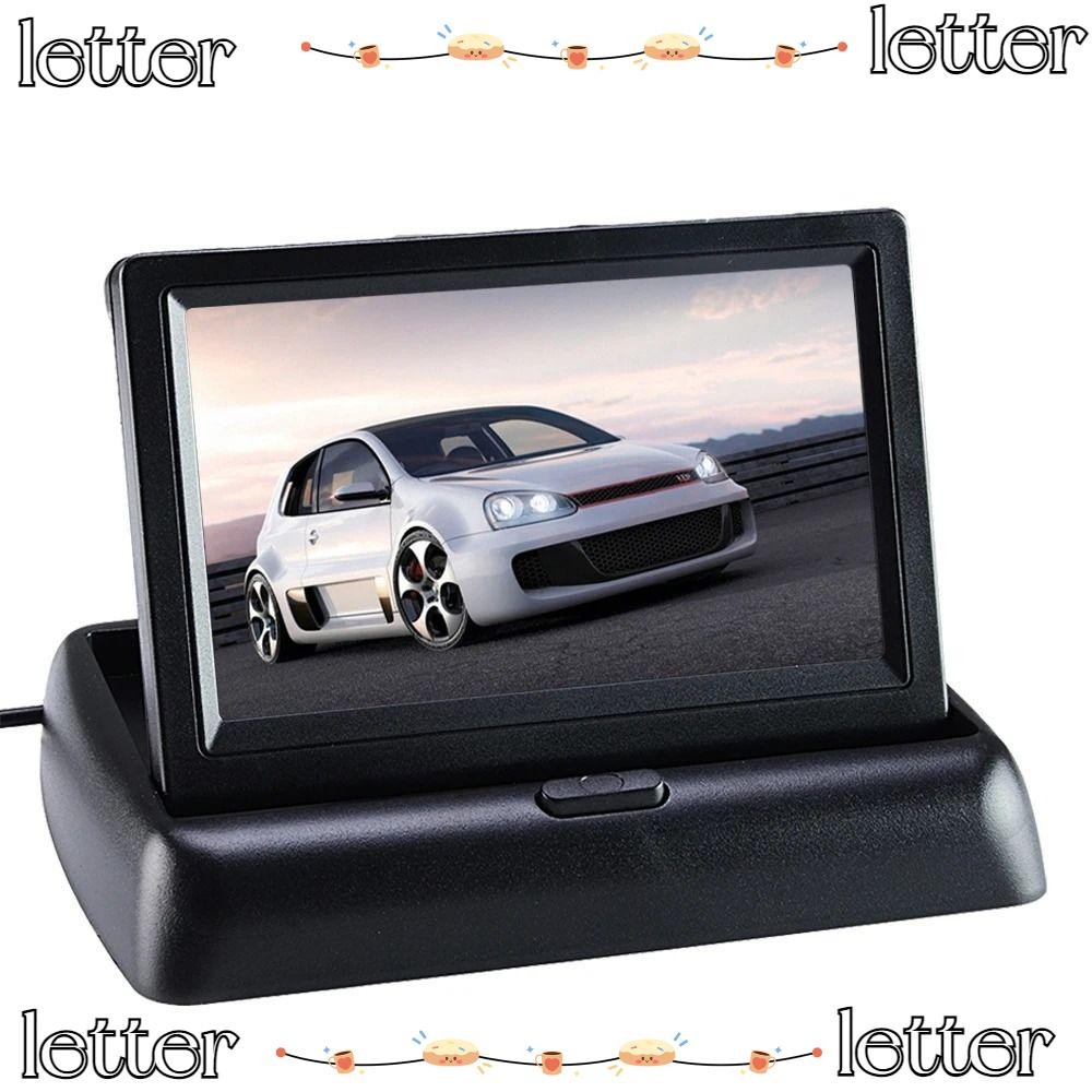 LETTER Car Monitor Display, 4.3 Inch Foldable Vehicle Display, HD ...