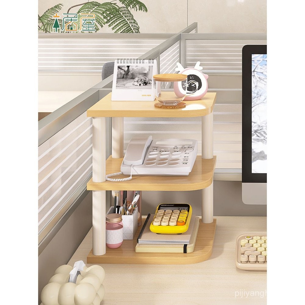 Desktop Shelf Corner Industrial Storage Rack Desk Corner Layered ...