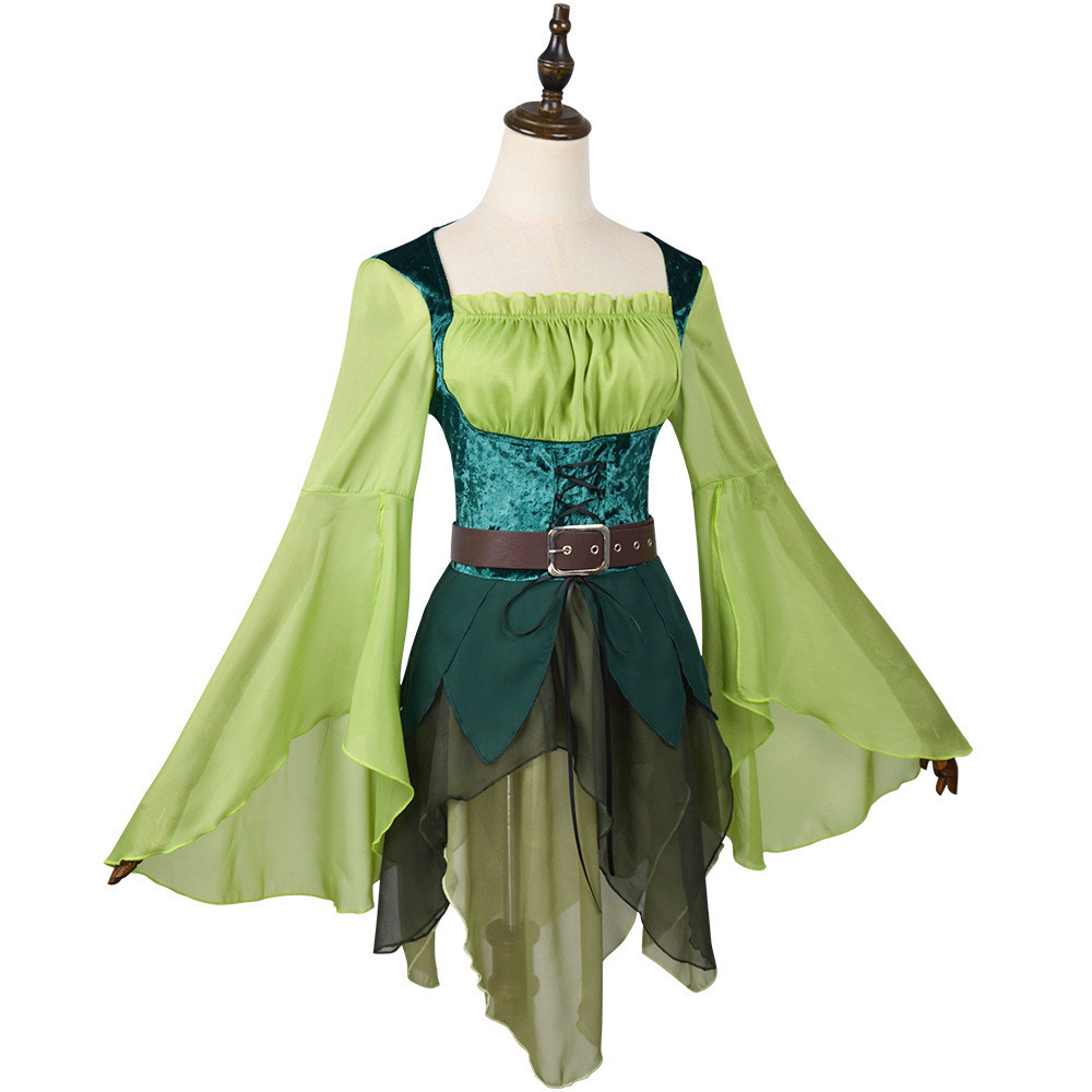 MYLITTLELASS Adult Women Fairy Elf Costume with Green Dress, Wings, Floral  Crown Enchanted Woodland Outfit | Shopee Malaysia