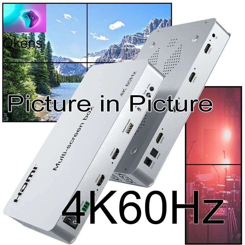 4K 60Hz Multi Screen Box 2x2 1x2 1x3 1x4 TV Splicer Video Wall ...