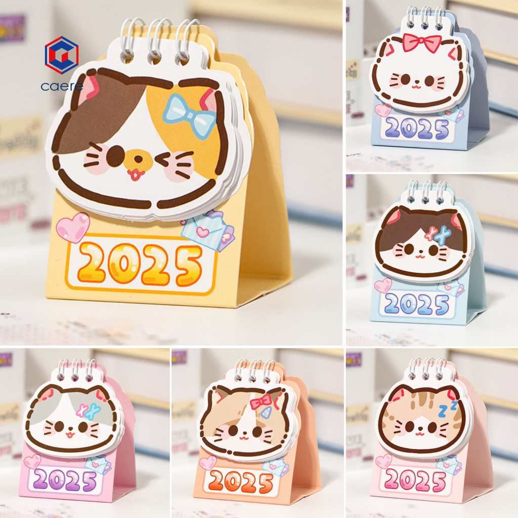 CAE| Small Space Desk Calendar Desk Calendar 2025 2025 Cute Cartoon Cat ...