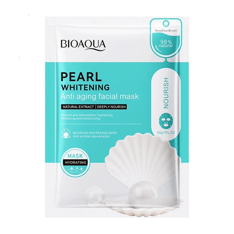 BIOAQUA 5-Piece Facial Mask Set - Rose Extract Anti-Oxygen Hydrating Face Masks