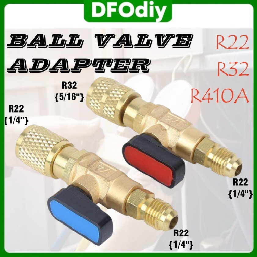 DFOdiy Refrigeration Ball Valve Adapter R32 R22 R410a Gas Aircond ...