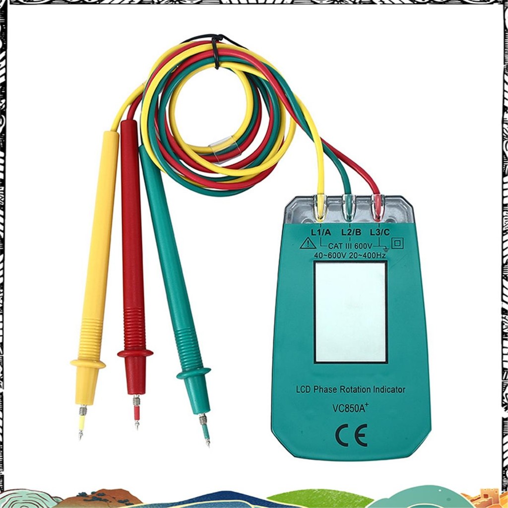 3 Phase Tester Digital Phase Indicator Detector LED Phase Sequence ...