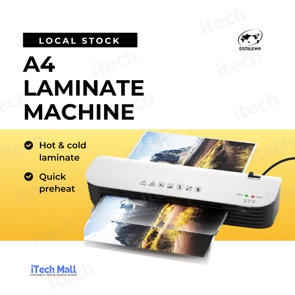 OSMILE A4 Laminator Laminate Machine Mesin SL299 Laminating A4 Plastik ...