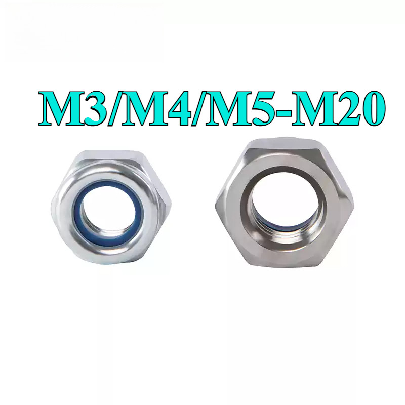(((LXY) Hexagon Nylon Locknut/Stainless Steel 316 Rubber Nut , Skru ...