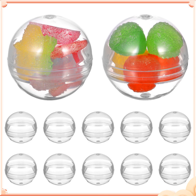 Round Fillable Gacha Shell Toy One Inch Clear Plastic Vending Chewing ...