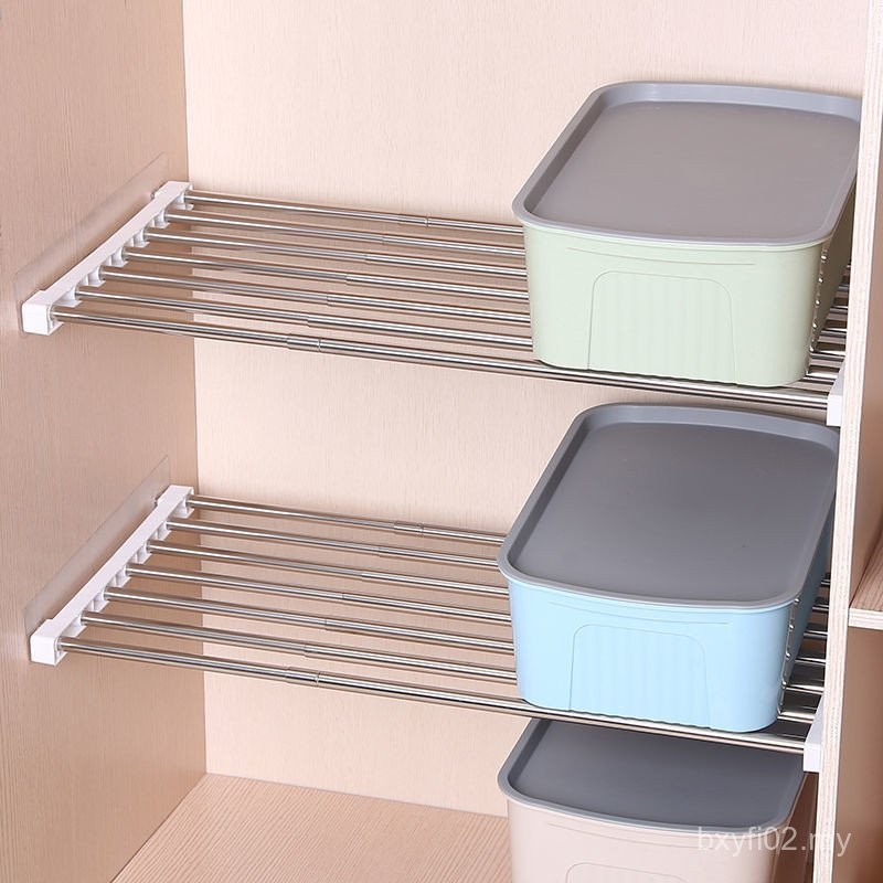 Stainless Steel Wardrobe Partition Layered Storage Rack Cabinet ...