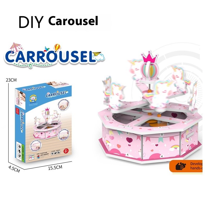 2025 New DIY Carousel science toys | ｜STEM Enlightenment Experiment ...