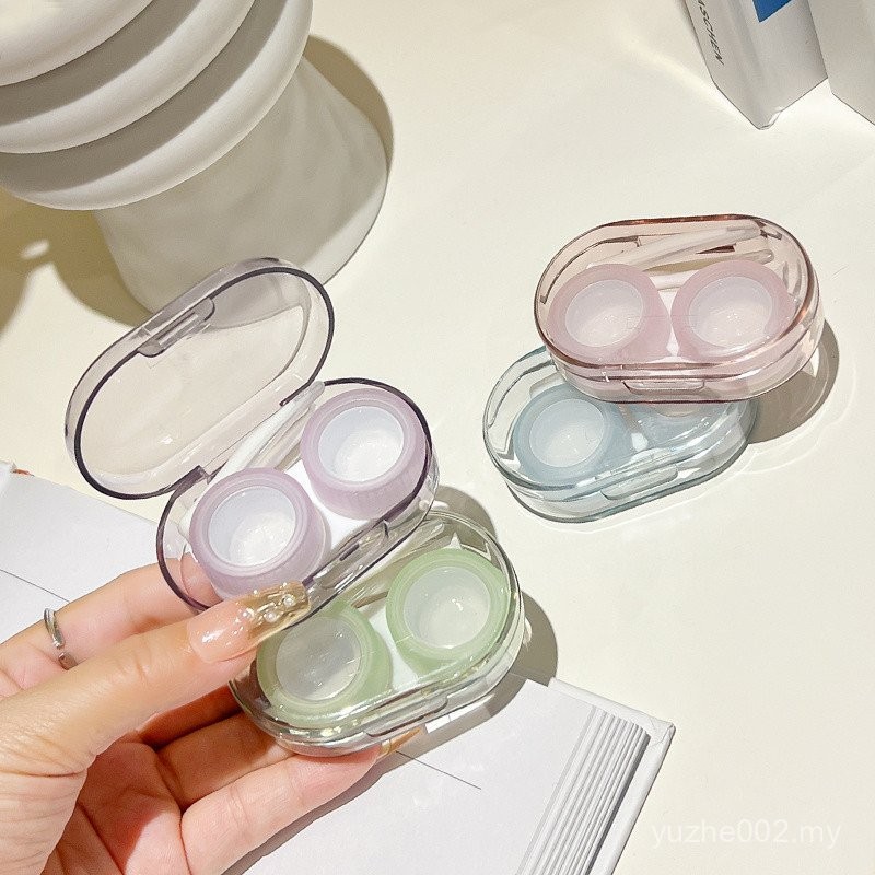 Simple Contact Lens Case Portable Small with Mirror Leak-Proof ins ...