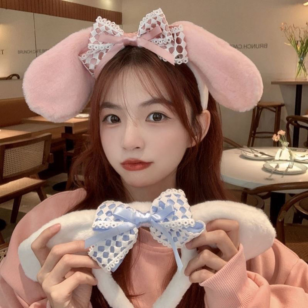 Socute Girl Headband Cute Anime Cartoon Fluffy Bear Rabbit Ear Cekak ...