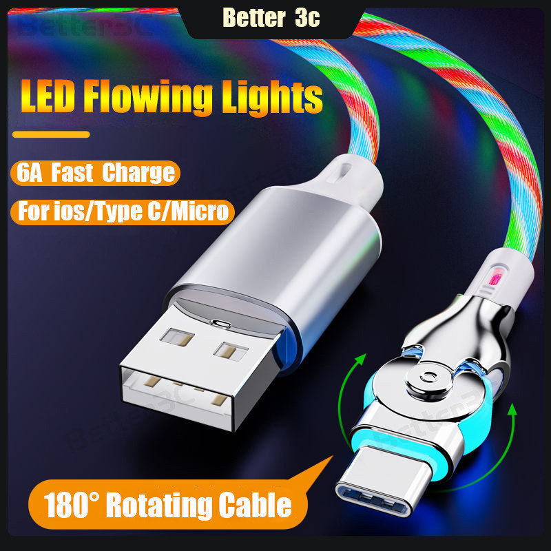 Streamer Lights Elbow 180°Rotating Cable LED Flowing Lights Fast Data ...