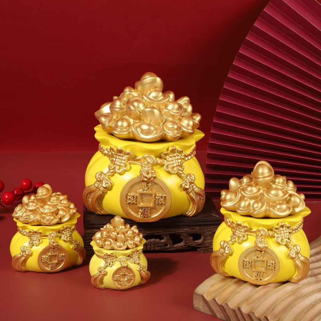 New Chinese resin crafts to attract wealth and treasures, ingots, car ...