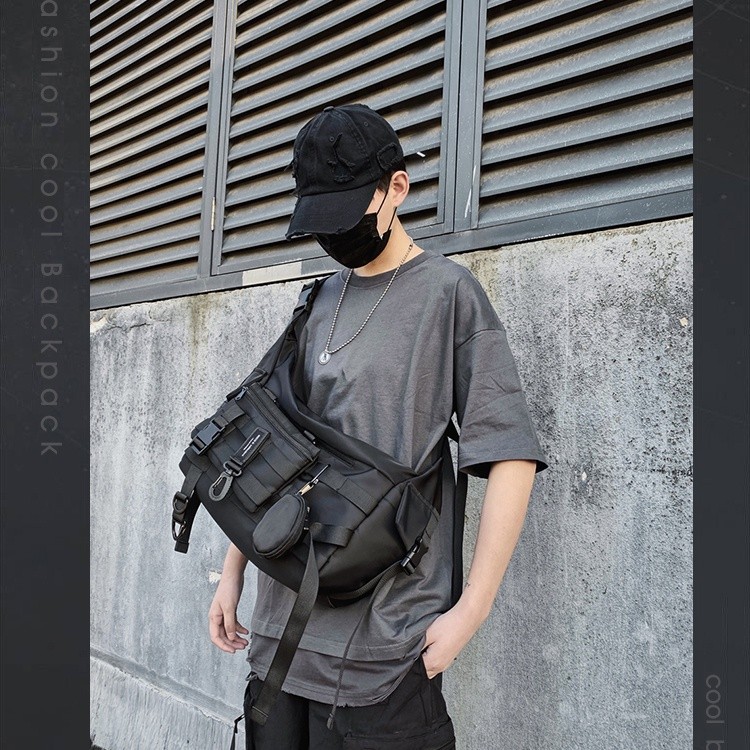 Tactical Waterproof Three in One Side Backpack Military Side Backpack Functional Bag Large Capacity Side Backpack Small Backpack Messenger Bag String Bag Flat Bag Functional Bag Fashionable All Match ...