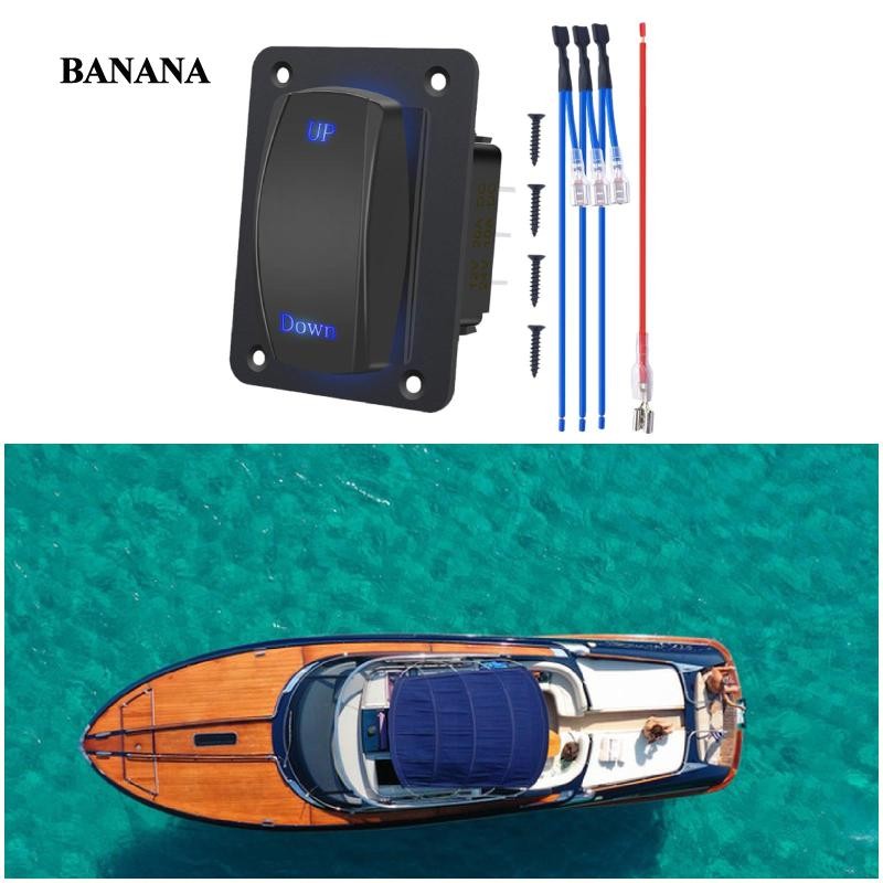 [ Momentary Rocker Switch with Double LED Switch for Marine Truck ...