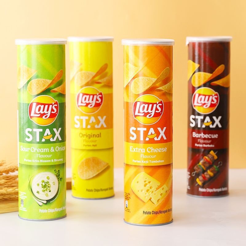 Malaysia Imported Lays Lays STAX Barrel Original Barbecue Cheese Flavor