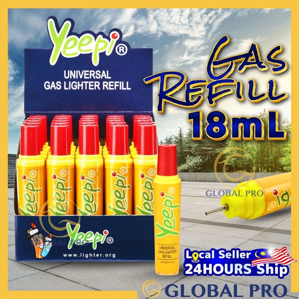 1PC YEEPI 18mL Universal Gas Lighter Refill Gas Refill Pemetik Api ...