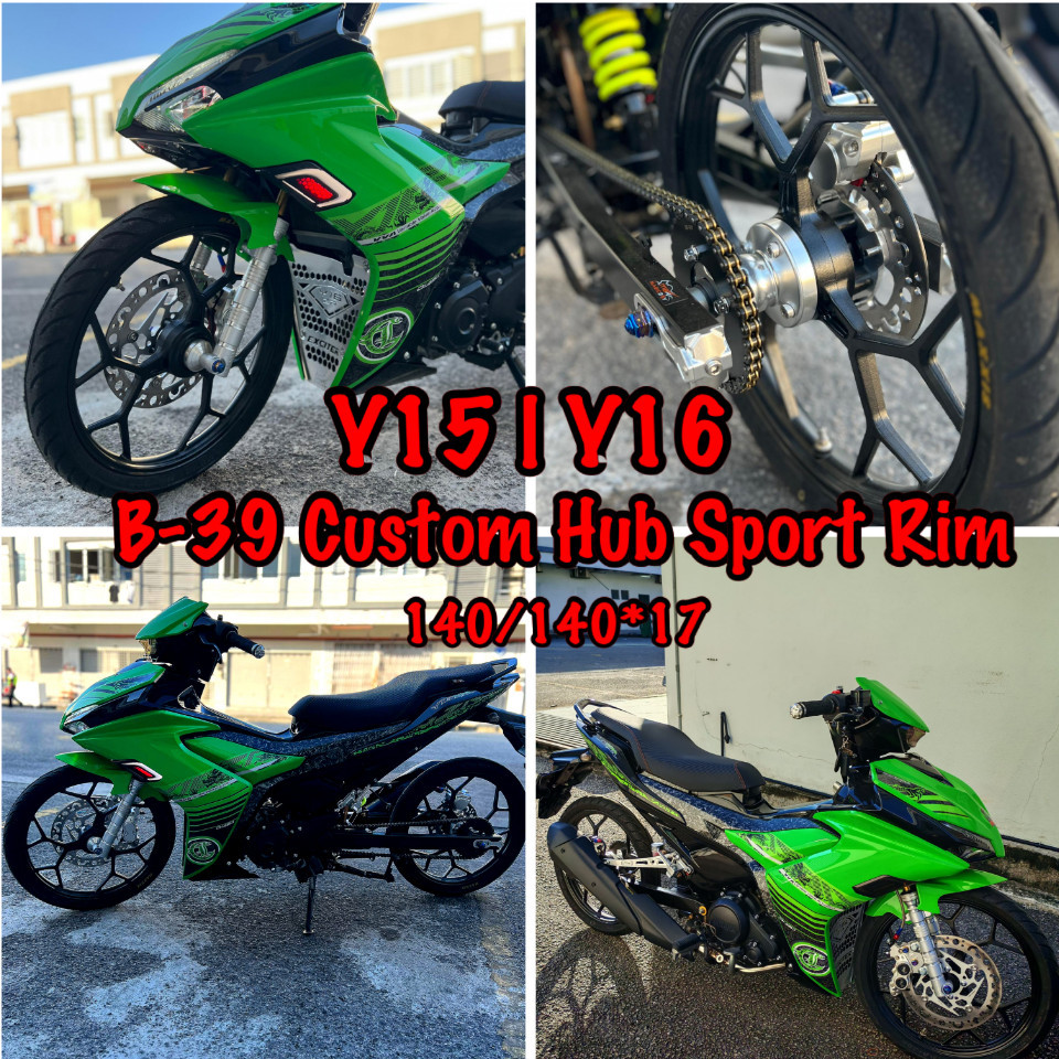 MAGIC BOY SPORT RIM CUSTOM AEROX THAI Y15ZR Y16ZR 1.4/1.4-17 BLACK GOLD ...