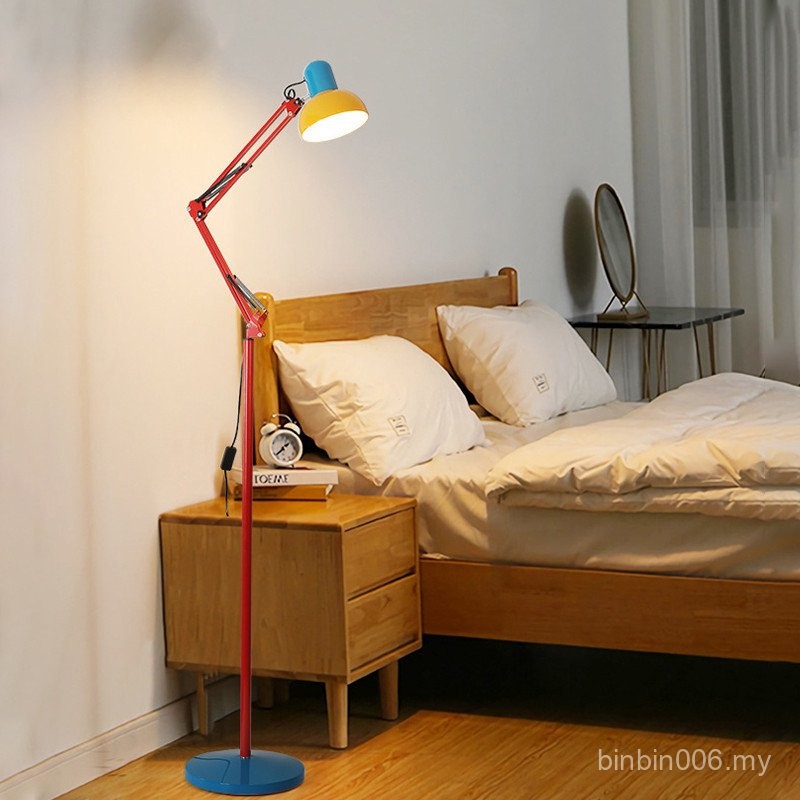 AIMI Macaron Led Long Arm Floor Lamp Living Room Vertical Floor Lamp ...