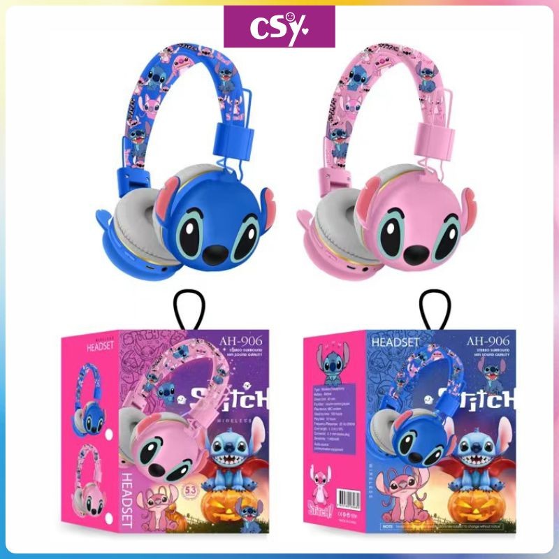 Disney Stitch Wireless Bluetooth Foldable Kids Headphones HIFI Sound ...