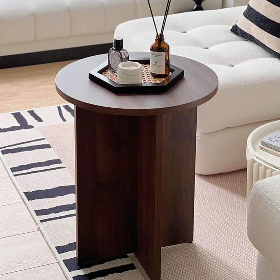 Coffee table Small bedside table Bedroom side table Living room round ...