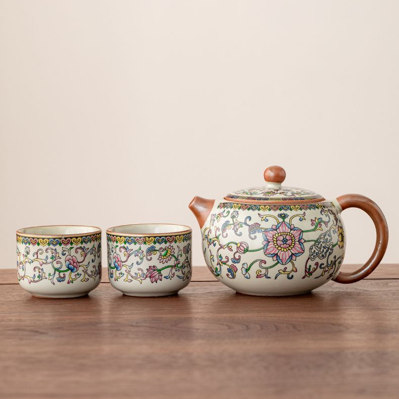 Premium Ru Yao Teapot Set | Beautiful Beige Cracked Ceramic | Perfect ...