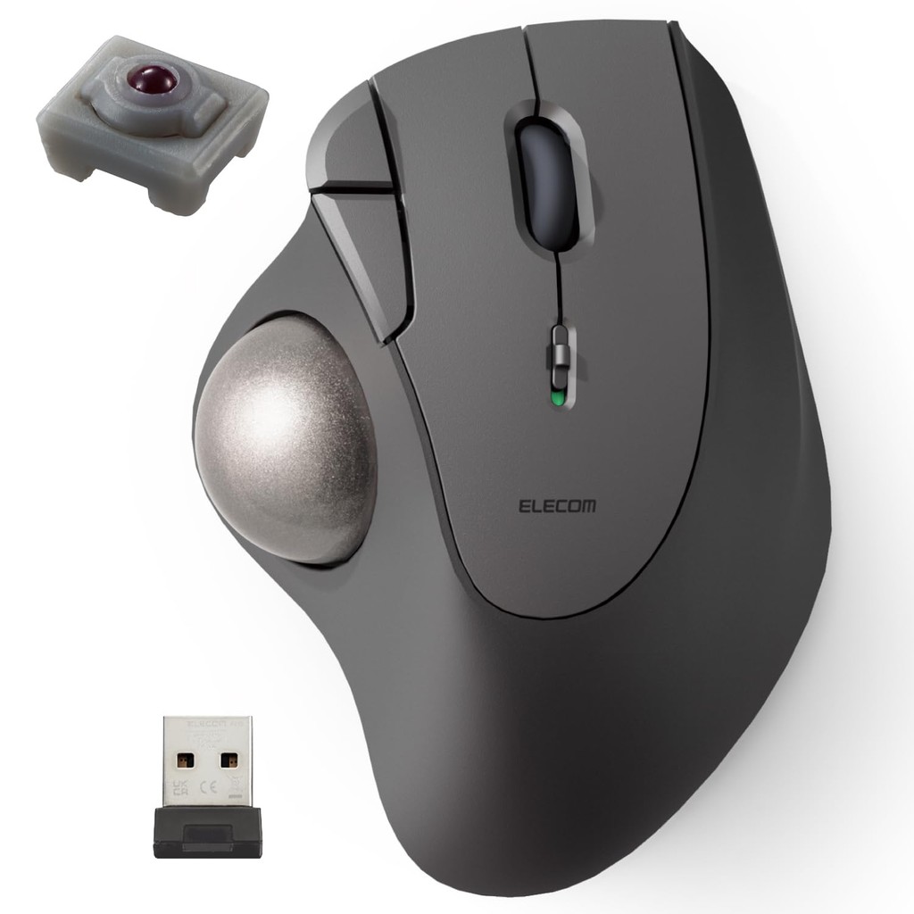 ELECOM Wireless Trackball Mouse, 2.4GHz, IST Series, 5 Buttons, Thumb ...