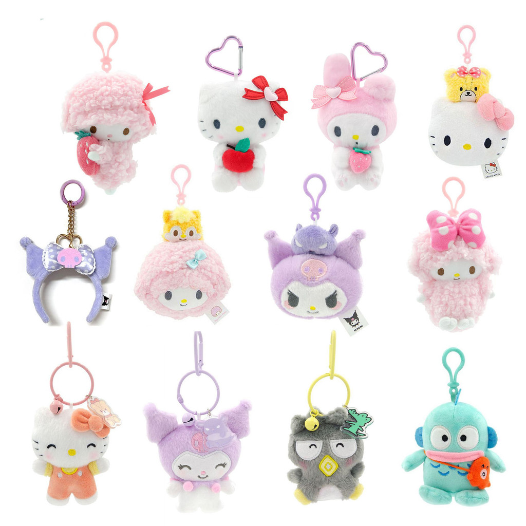 Sanrio Kuromi & My Melody Mermaid Plush Charm / Hello Kitty Keychain ...