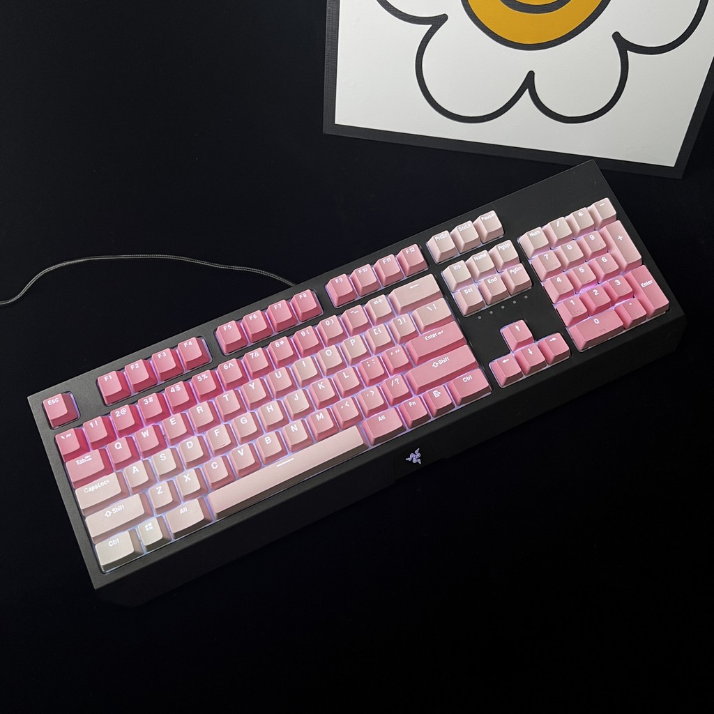 [NEW] Cap Kekunci Lutsinar PBT Razer Blackwidow V3 Phantom Pink Crystal ...