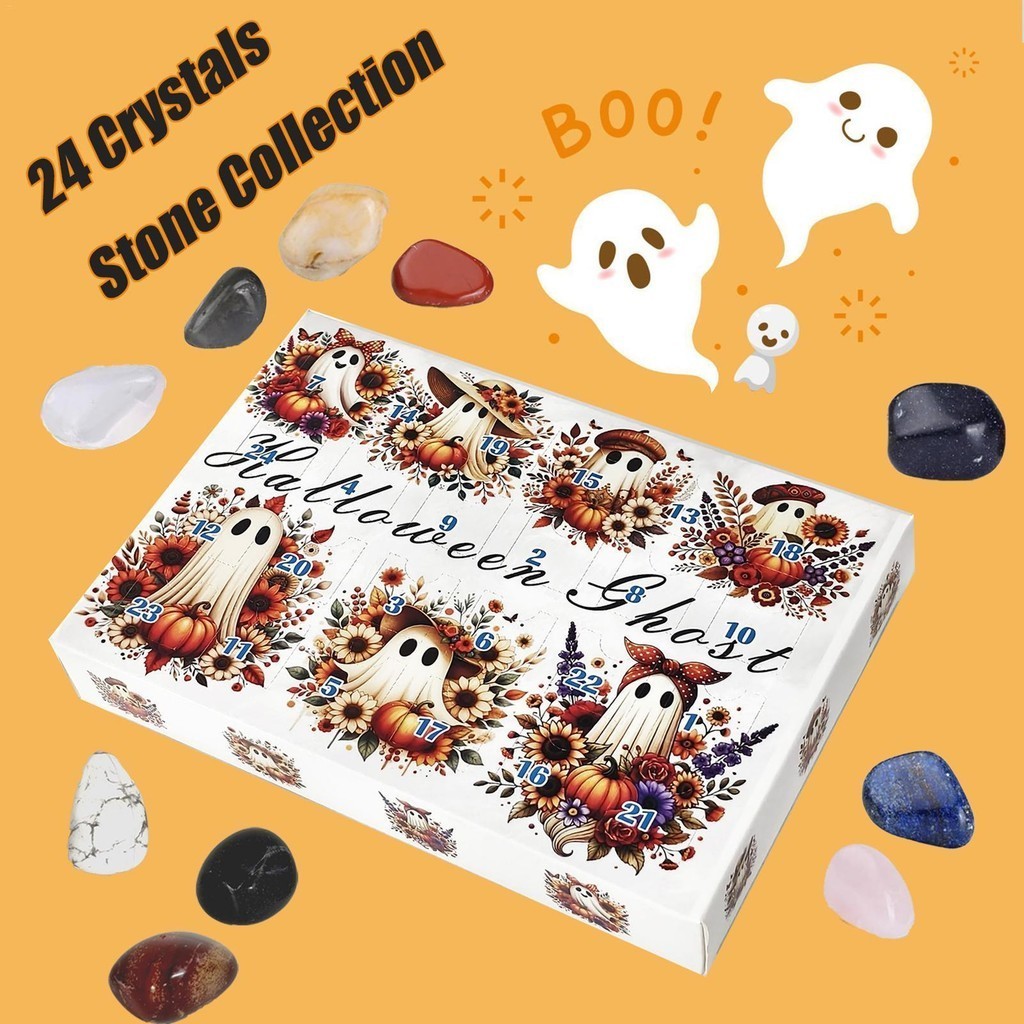 thumbnail image 2 of Halloween Crystal Advent Calendar 2025 Reiki Crystal Halloween Countdown Gift Box, The Magic Of Healing Crystal Halloween Advent Calendar 2 of 12