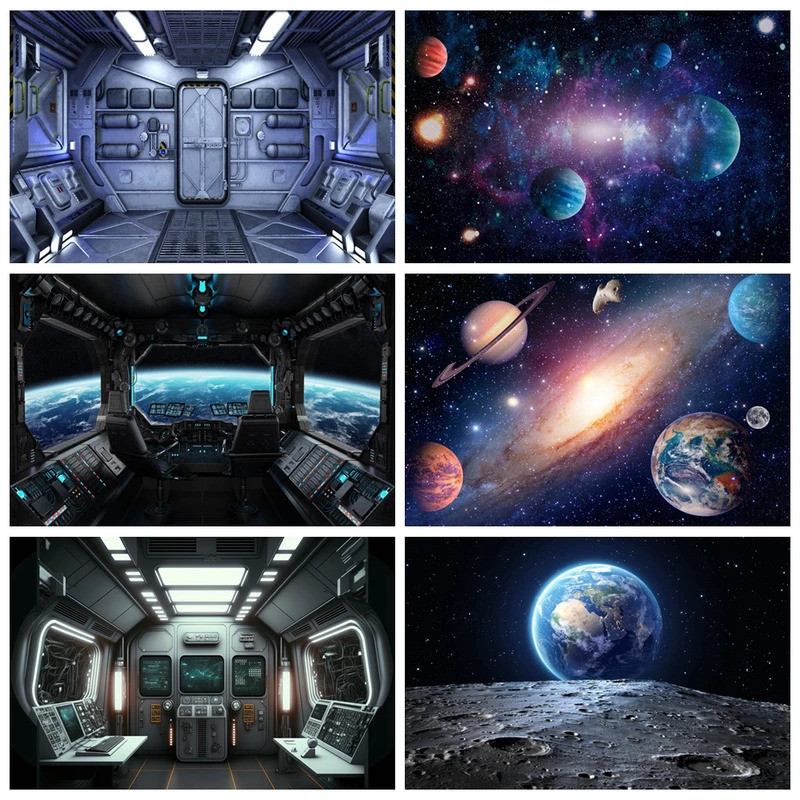 Custom Universe Space Capsule Photography wallpaper mural Backdrop