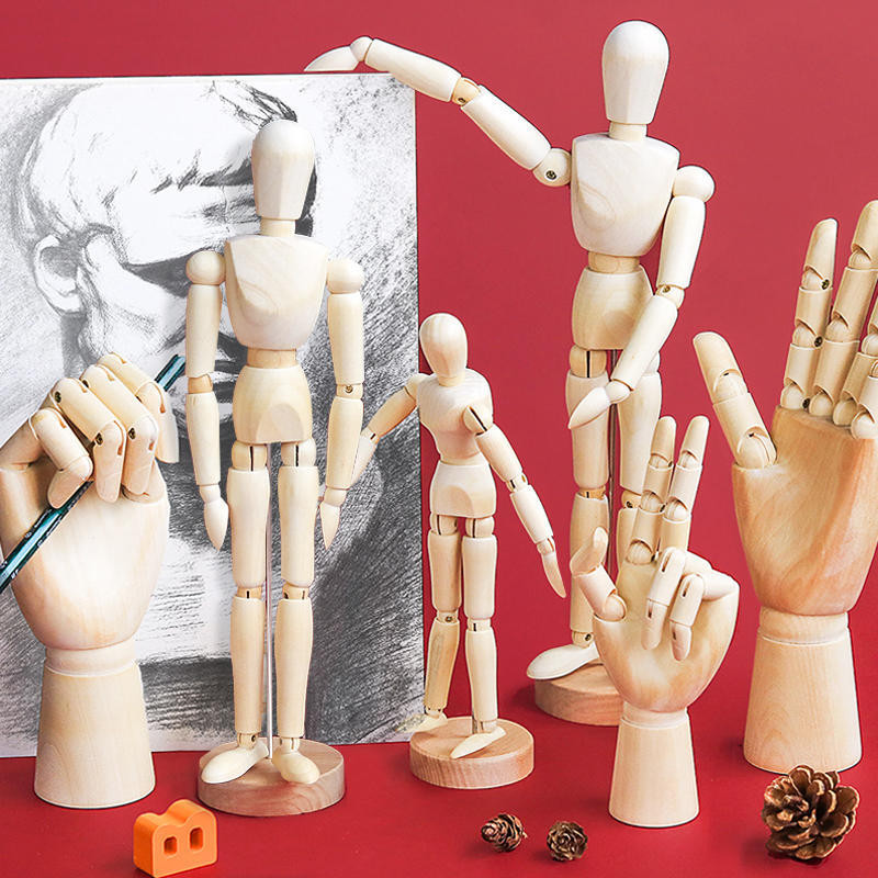 Drawing Wooden Doll Puppet Model Sketch Drawing Small Man Wooden ...