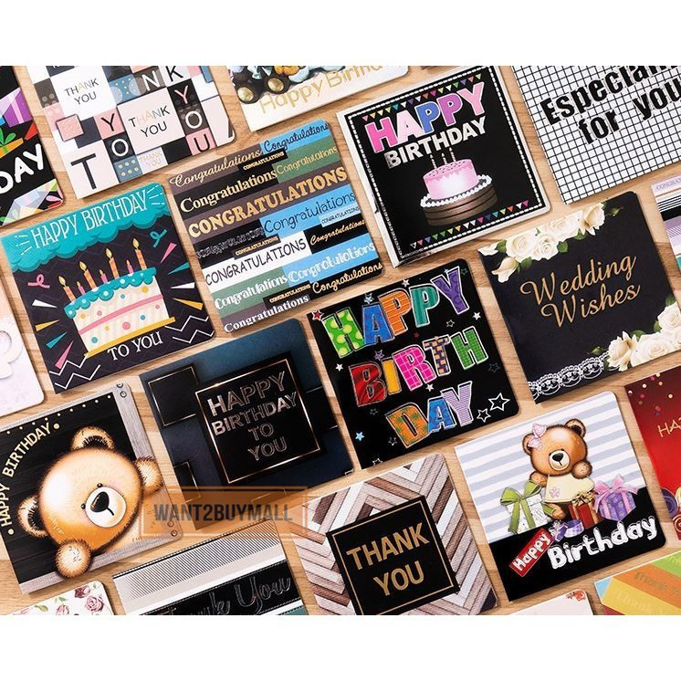 AGM Message Greeting Card Wishes Card Happy Birthday Thank You Wedding