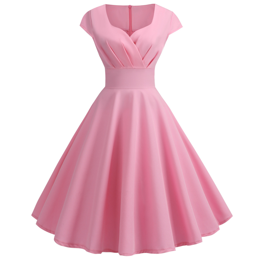 Office Wear Women Dress Formal Lady Vintage Robe Elegant Retro Dinner ...