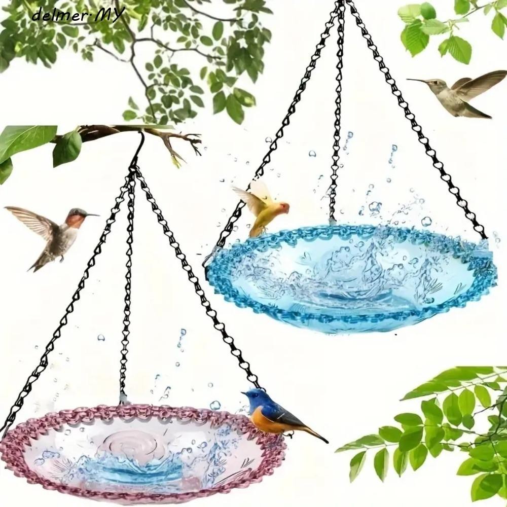 DELMER Hanging Bird Feeder, Multifunctional Plastic Hummingbird Feeder ...