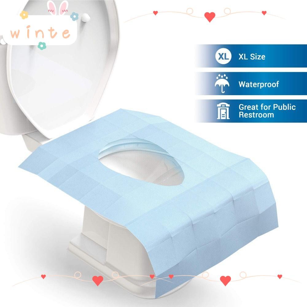 WINTE 10pcs/set Toilet Seat Cover, Disposable Paper Wrapped Travel
