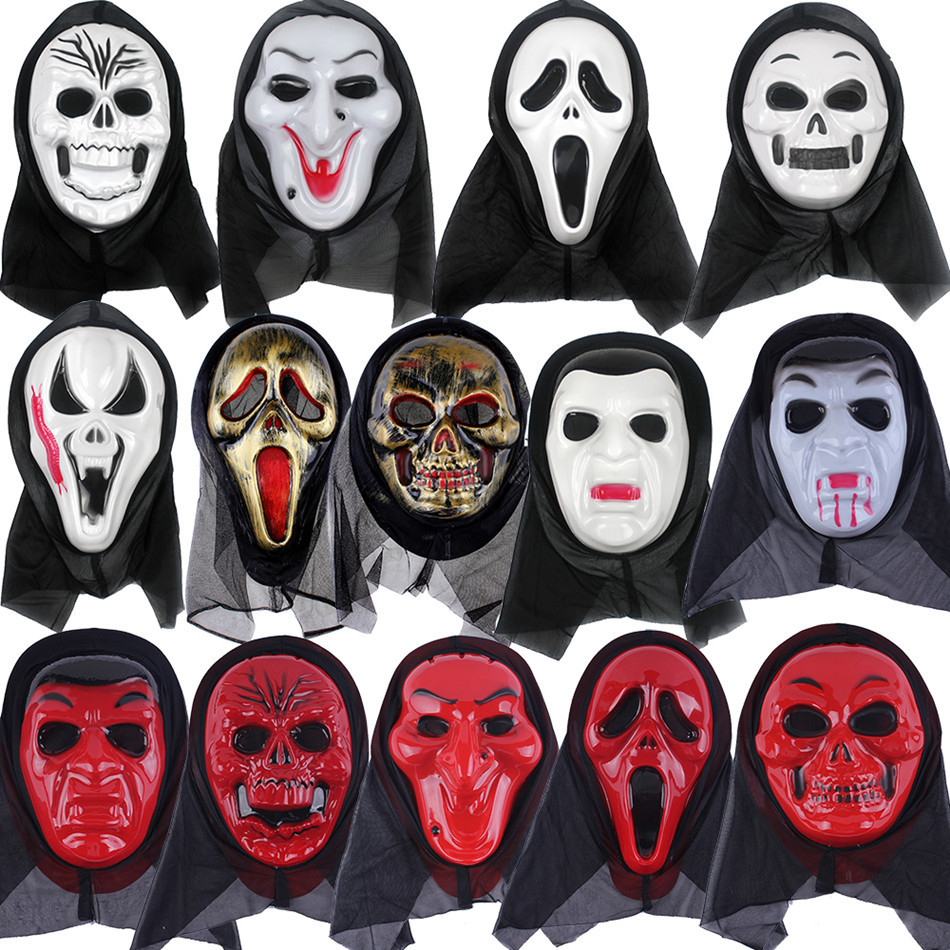 Ready stock ghost mask Witches hantu topeng ghost dress cosplay long ...