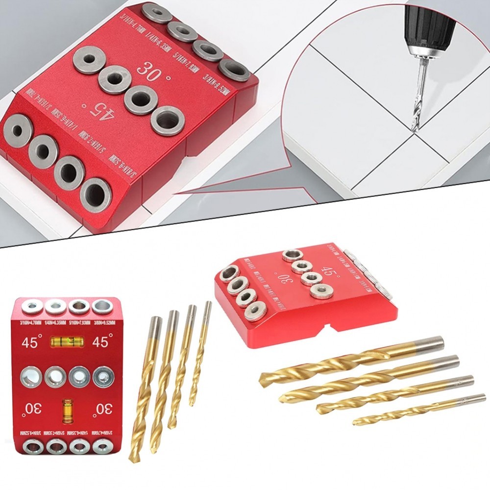 Durable Drill Hole Guide Jig for Angled and Straight Hole 30 45 90