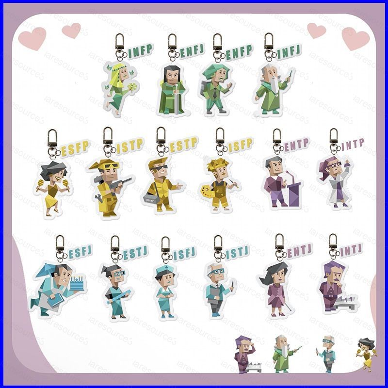 SQ3 MBTI INFP ISTP sixteen personality types keychain bag pendant ...