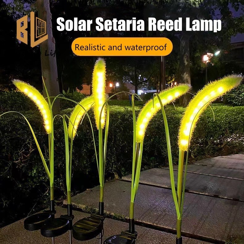 Solar Garden Light Setaria Reed Lamp LED Lights Luminous Simulation ...