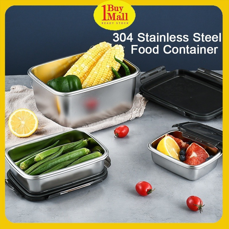 【DEFECT】2800ml Stainless Steel Food Container Lunch Box Refrigerator ...