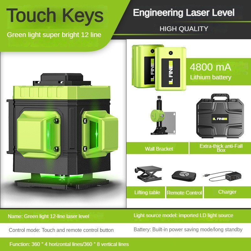8/12/16 Line New Laser Level Portable Self Leveling Green Light ...