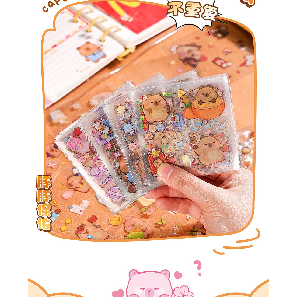 Kapibara Sticker 100 PCS Handbook Sticker Non-Repetitive High-value ...