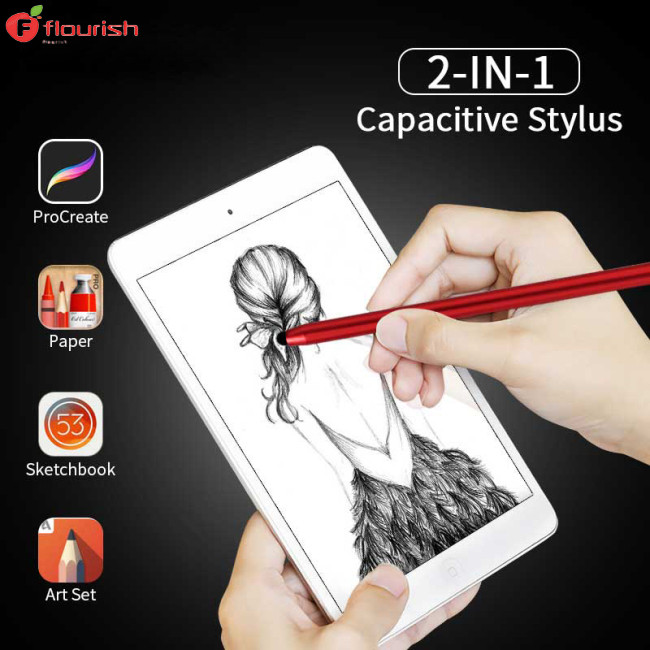 Clearance Price!! 2 in 1 Pen Capacitive Screen Touch Pencil Drawing Pen