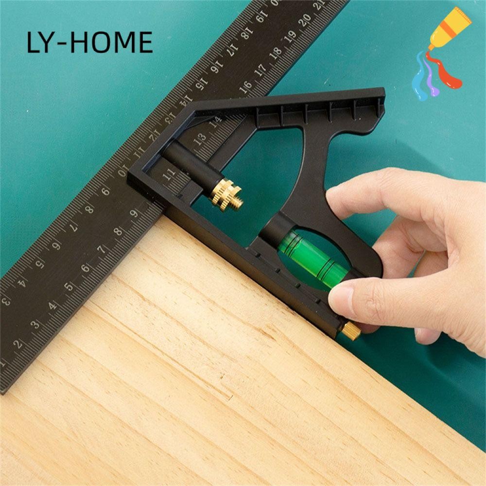 LY-HOME Combination Right Angle Ruler, Adjustable 15/20/25cm Level ...